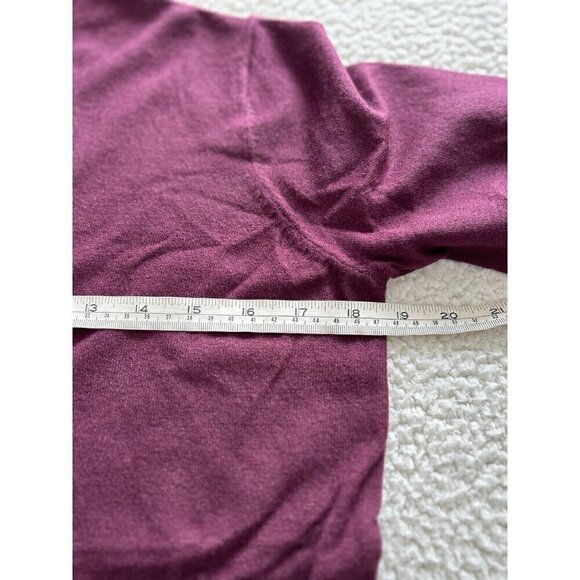 Evolution By Cyrus Womens Open Front Cardigan Sweater Burgundy 3/4 Sleeve Size S - Picture 6 of 9
